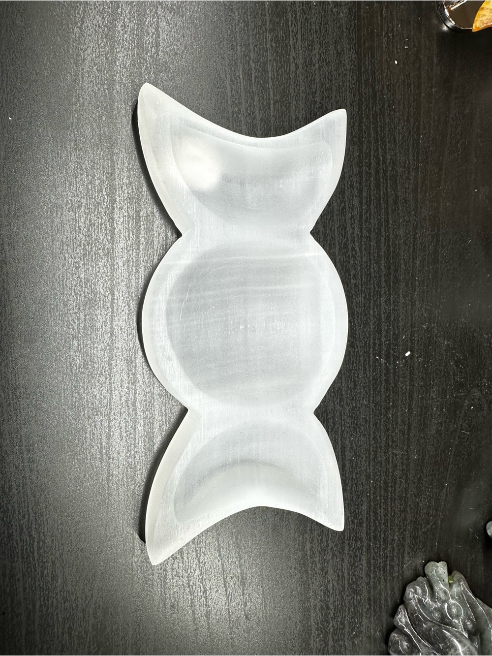 White Selenite Moon Phase Charging Plate